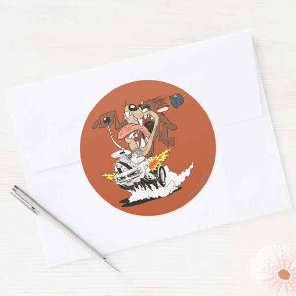 TAZ™_Furious_Driving_Classic_Round_Sticker_3 TAZ™ Furious Driving Classic Round Sticker