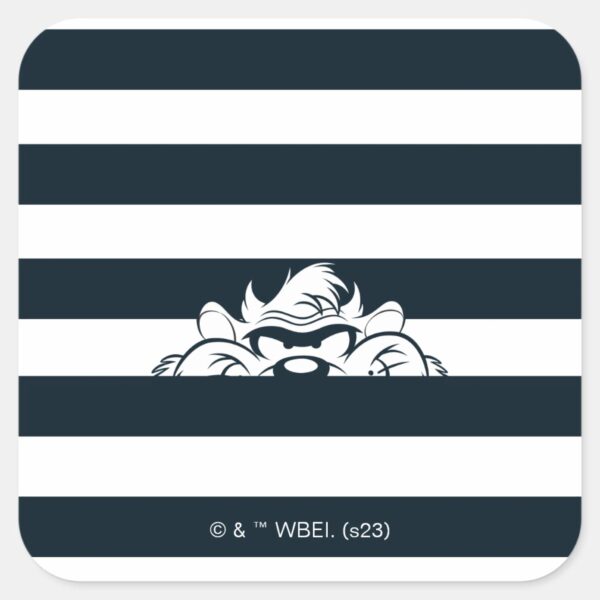 TAZ™ Hiding In Stripes Square Sticker