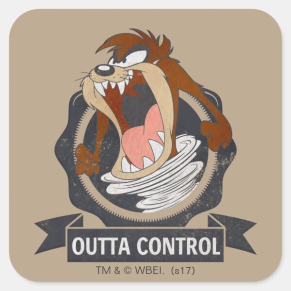 TAZ™_Outta_Control_Square_Sticker_1 TAZ™ Outta Control Square Sticker