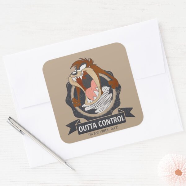 TAZ™_Outta_Control_Square_Sticker_3 TAZ™ Outta Control Square Sticker