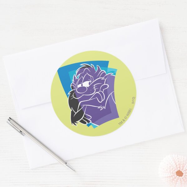 TAZ™_Smug_Classic_Round_Sticker_3 TAZ™ Smug Classic Round Sticker