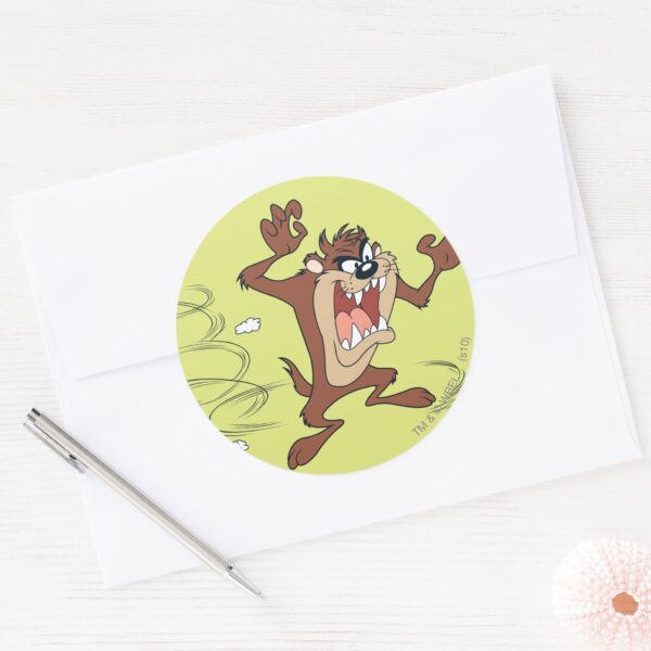 TAZ™_Spin_Grab_Classic_Round_Sticker_3 TAZ™ Spin Grab Classic Round Sticker