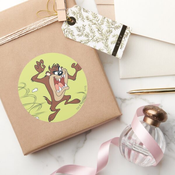 TAZ™_Spin_Grab_Classic_Round_Sticker_5 TAZ™ Spin Grab Classic Round Sticker