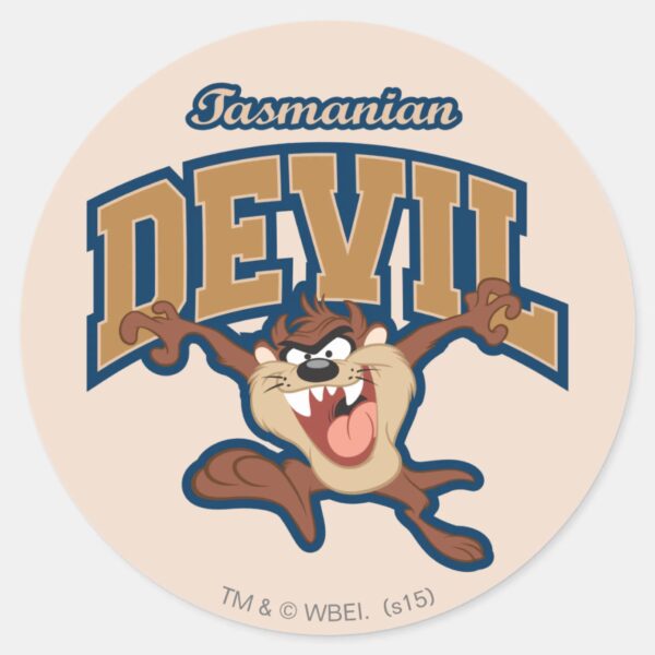 TAZ™_Tasmanian_Devil_Patch_Classic_Round_Sticker_1 TAZ™ Tasmanian Devil Patch Classic Round Sticker