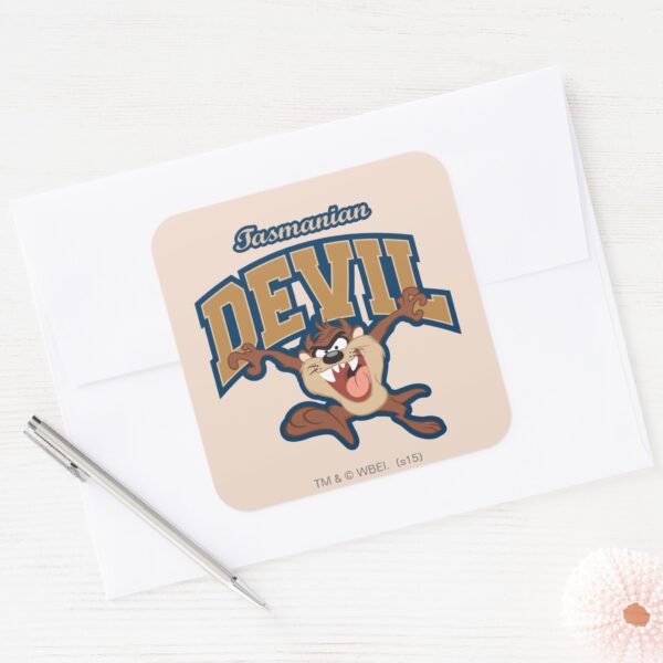 TAZ™_Tasmanian_Devil_Patch_Square_Sticker_3 TAZ™ Tasmanian Devil Patch Square Sticker