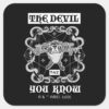 TAZ™_The_Devil_You_Know_Square_Sticker_1 TAZ™ The Devil You Know Square Sticker