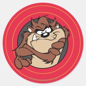 TAZ™ Through LOONEY TUNES™ Circles Classic Round Sticker