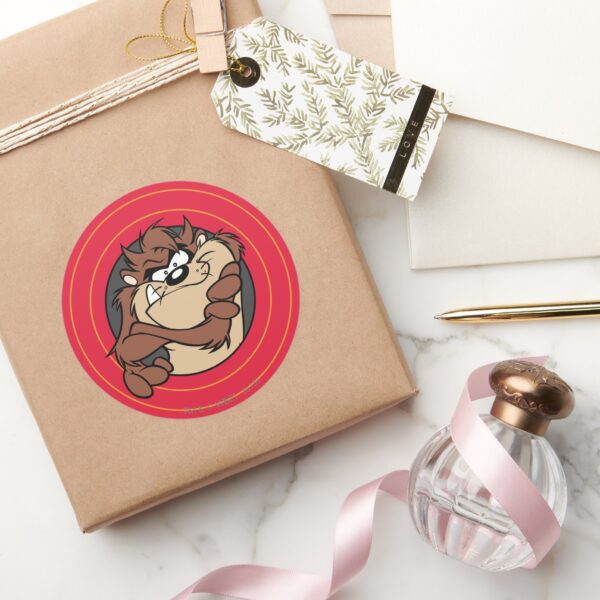 TAZ™_Through_LOONEY_TUNES™_Circles_Classic_Round_Sticker_5 TAZ™ Through LOONEY TUNES™ Circles Classic Round Sticker