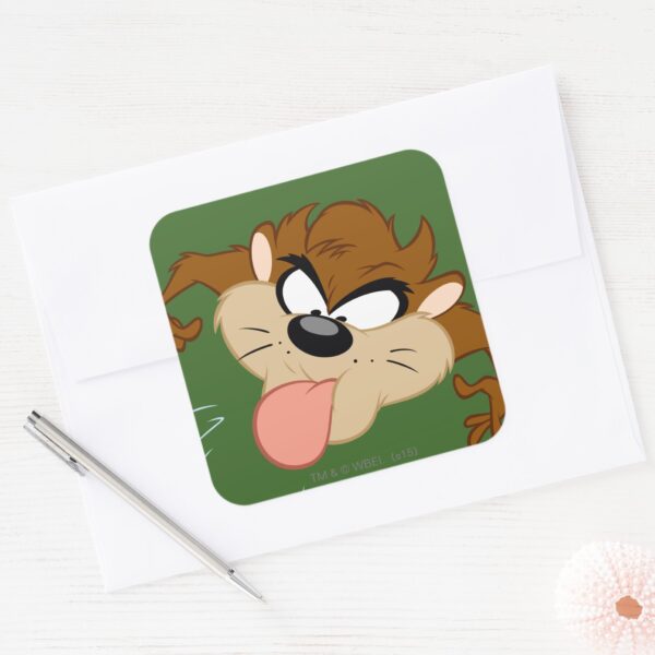 TAZ™_Tongue_Out_Square_Sticker_3 TAZ™ Tongue Out Square Sticker