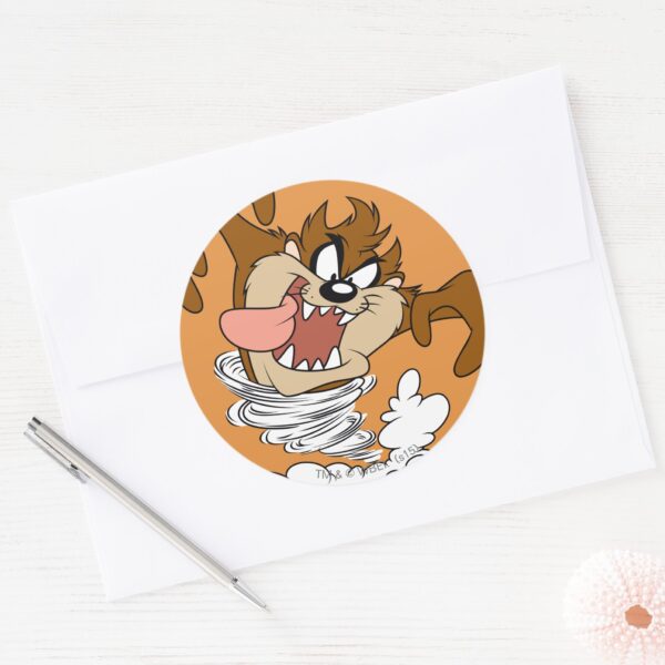 TAZ™_Whirling_Tornado_Classic_Round_Sticker_3 TAZ™ Whirling Tornado Classic Round Sticker