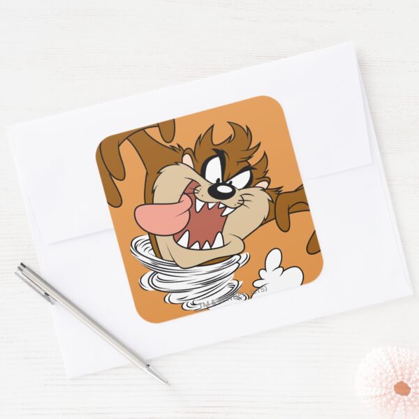 TAZ™_Whirling_Tornado_Square_Sticker_3 TAZ™ Whirling Tornado Square Sticker