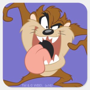 TAZ™ Sticking His Tongue Out Square Sticker