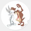 TAZ™_and_BUGS_BUNNY™_Not_Even_Flinching_-_Color_Classic_Round_Sticker_1 TAZ™ And BUGS BUNNY™ Not Even Flinching Color Classic Round Sticker