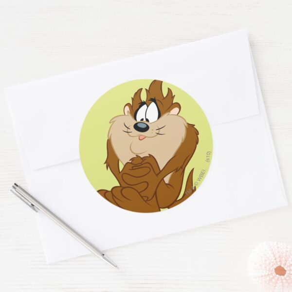 TAZ™_posing_4_Classic_Round_Sticker_3 TAZ™ Posing 4 Classic Round Sticker