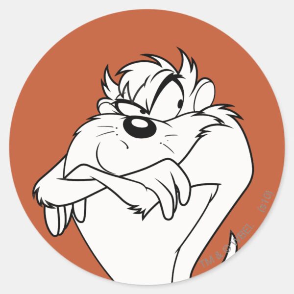 TAZ™_posing_Classic_Round_Sticker_1 TAZ™ Posing Classic Round Sticker