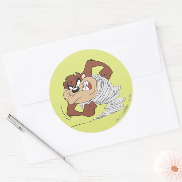 TAZ™_spinning_fast_Classic_Round_Sticker_3 TAZ™ Spinning Fast Classic Round Sticker