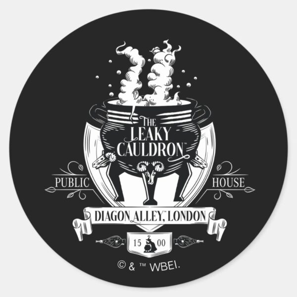 THE_LEAKY_CAULDRON™_Shop_Graphic_Classic_Round_Sticker_1 THE LEAKY CAULDRON™ Shop Graphic Classic Round Sticker