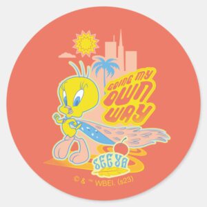TWEETY™ Going My Own Way Classic Round Sticker