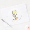TWEETY™_-_Hand_Done_Classic_Round_Sticker_3 TWEETY™ Hand Done Classic Round Sticker
