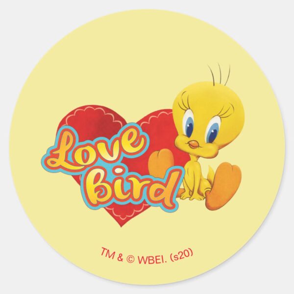 TWEETY™_-_Love_Bird_Classic_Round_Sticker_1 TWEETY™ Love Bird Classic Round Sticker