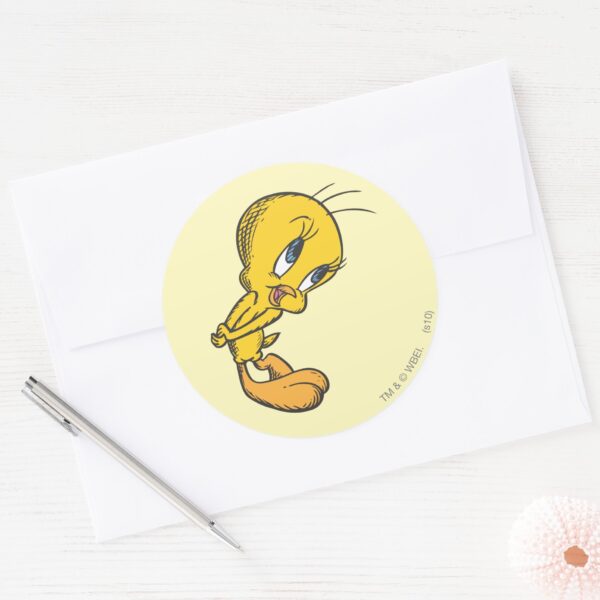 TWEETY™ Bashful Classic Round Sticker
