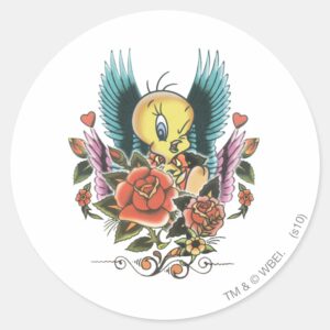 TWEETY™ Blue Wings Classic Round Sticker