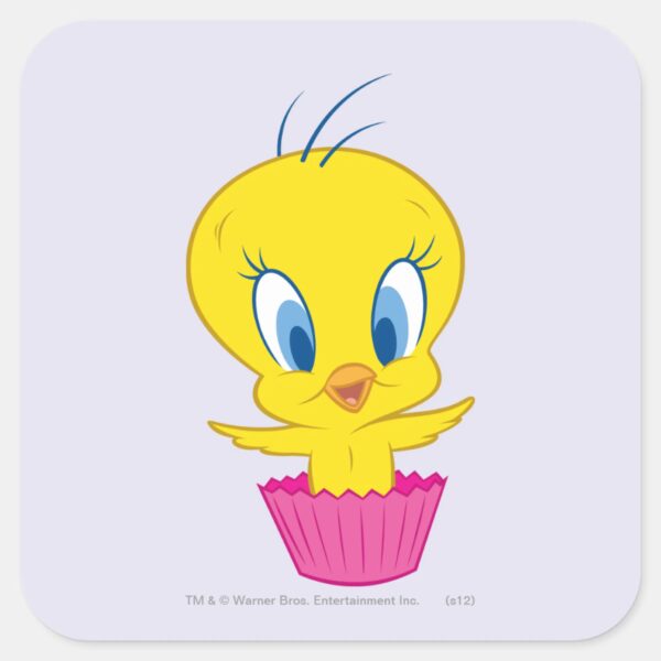 TWEETY™_Cupcake_Square_Sticker_1 TWEETY™ Cupcake Square Sticker