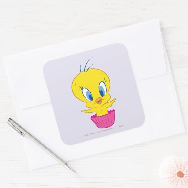 TWEETY™_Cupcake_Square_Sticker_3 TWEETY™ Cupcake Square Sticker