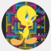 TWEETY™_Electronic_Color_Classic_Round_Sticker_1 TWEETY™ Electronic Color Classic Round Sticker