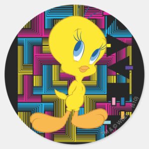 TWEETY™ Electronic Color Classic Round Sticker