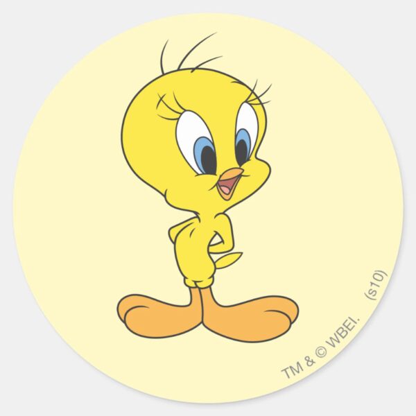 TWEETY™_Haha_Classic_Round_Sticker_1 TWEETY™ Haha Classic Round Sticker
