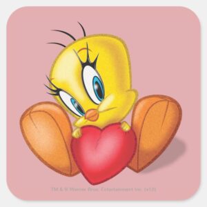 TWEETY™ Holding Heart Square Sticker