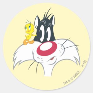 TWEETY™ In Action Pose 12 Classic Round Sticker