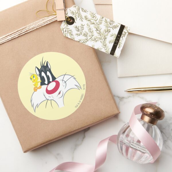 TWEETY™ In Action Pose 12 Classic Round Sticker