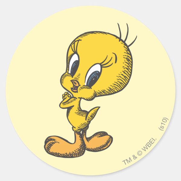 TWEETY™_Lovely_Classic_Round_Sticker_1 TWEETY™ Lovely Classic Round Sticker
