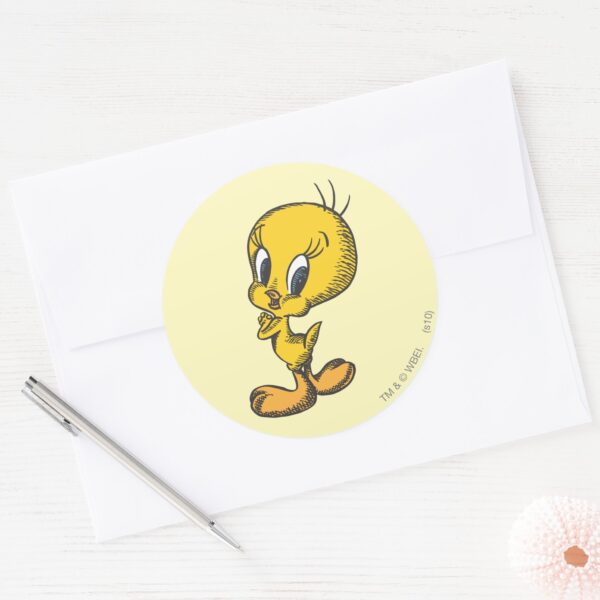 TWEETY™_Lovely_Classic_Round_Sticker_3 TWEETY™ Lovely Classic Round Sticker