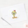 TWEETY™_Nerd_Classic_Round_Sticker_3 TWEETY™ Nerd Classic Round Sticker