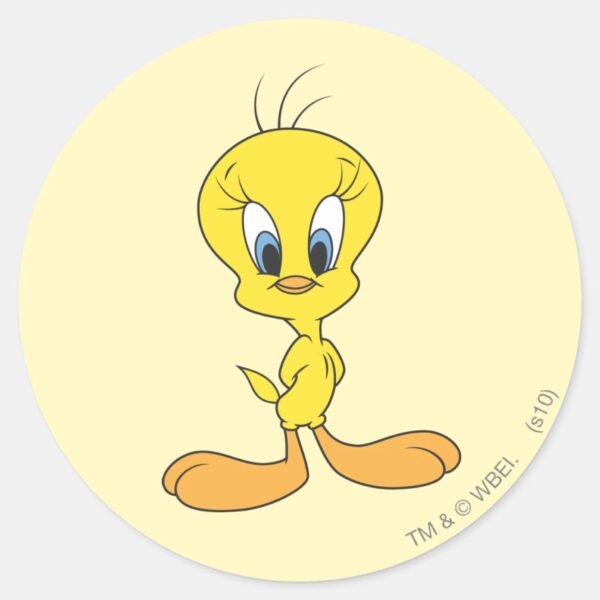 TWEETY™_Proud_Classic_Round_Sticker_1 TWEETY™ Proud Classic Round Sticker