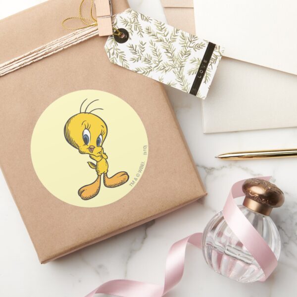 TWEETY™_Shy_Classic_Round_Sticker_5 TWEETY™ Shy Classic Round Sticker