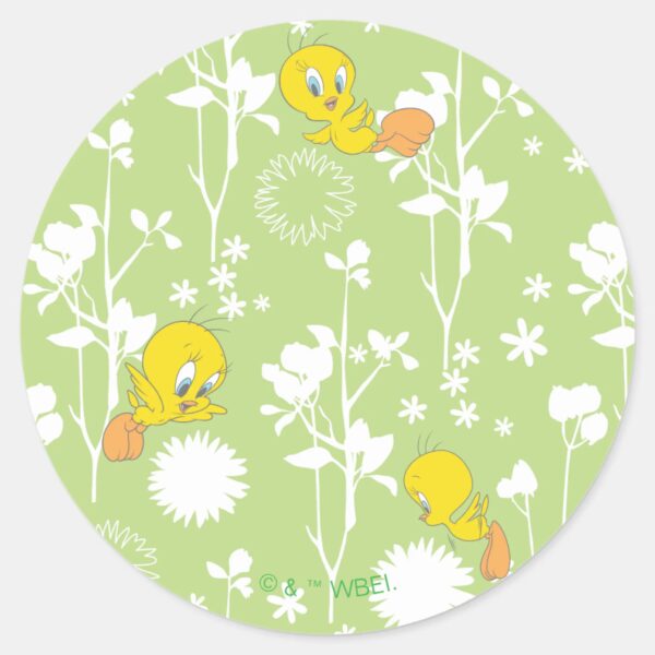 TWEETY™_Springtime_Vibes_Classic_Round_Sticker_1 TWEETY™ Springtime Vibes Classic Round Sticker