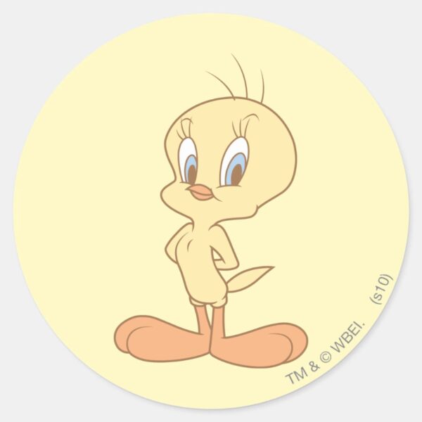 TWEETY™_Standing_Up_Straight_Classic_Round_Sticker_1 TWEETY™ Standing Up Straight Classic Round Sticker