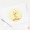 TWEETY™_Standing_Up_Straight_Classic_Round_Sticker_3 TWEETY™ Standing Up Straight Classic Round Sticker
