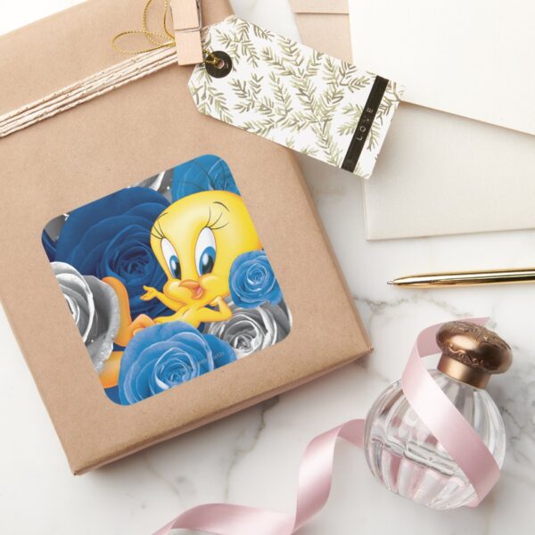 TWEETY™ With Roses Square Sticker