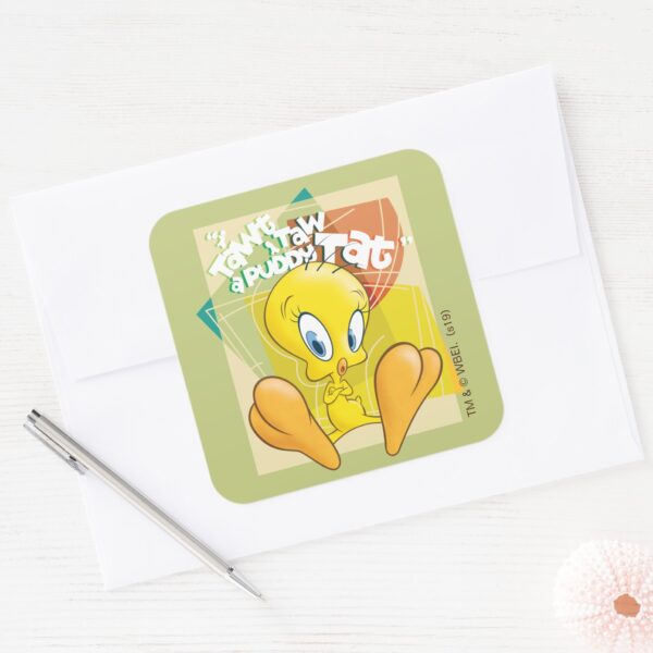 TWEETY™__I_Tawt_I_Taw_A_Puddy_Tat__Square_Sticker_3 TWEETY™ I Tawt I Taw A Puddy Tat Square Sticker