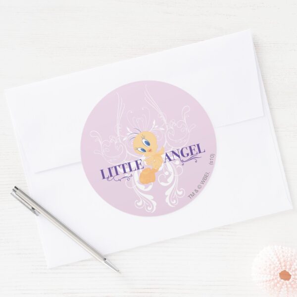 TWEETY™__Little_Angel__Classic_Round_Sticker_3 TWEETY™ Little Angel Classic Round Sticker