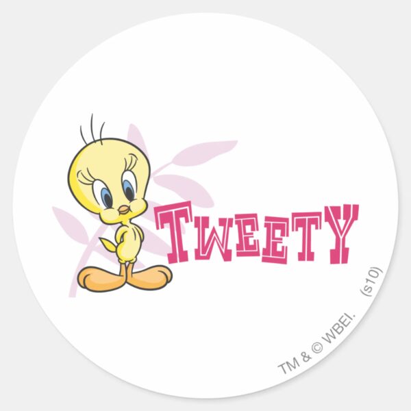 _TWEETY™__Pink_Classic_Round_Sticker_1 TWEETY™ Pink Classic Round Sticker