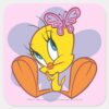 TWEETY™_and_Butterfly_Square_Sticker_1 TWEETY™ And Butterfly Square Sticker