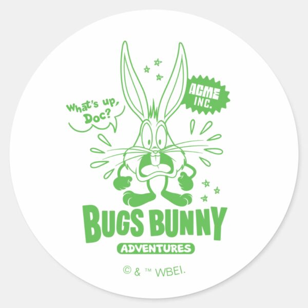 Tasty_Retro_BUGS_BUNNY™_Classic_Round_Sticker_1 Tasty Retro BUGS BUNNY™ Classic Round Sticker