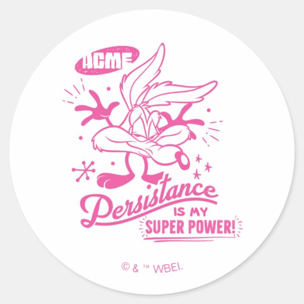 Tasty Retro WILE E. COYOTE™ Classic Round Sticker