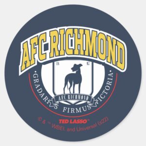 Ted Lasso AFC Richmond Athletic Circle Badge Classic Round Sticker